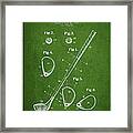 Golf Club Patent Drawing From 1910 #3 Framed Print