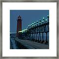 Grand Haven Pier Lights, Mi #2 Framed Print