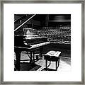 Grand Piano On A Concert Hall Stage #2 Framed Print