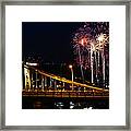 July 4th Fireworks In Pittsburgh #2 Framed Print