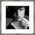 Photo Of Beautiful Woman In Retro Style #2 Framed Print