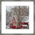 Red Vermont Barn Framed Print