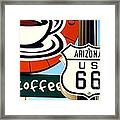 Route 66 Coffee Framed Print