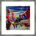 Sandcastles With Daddy Framed Print