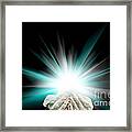 Spiritual Light In Cupped Hands On A Black Background #2 Framed Print