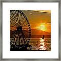 Sunset Ferris Wheel #2 Framed Print
