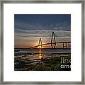 Sunset Over The Bridge Framed Print