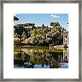 Temple Of Aesculapius And Lake In The Villa Borghese Gardens In  #2 Framed Print