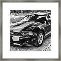 2014 Ford Mustang Painted Bw Framed Print