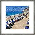 Egremni Beach In Lefkada Island #1 Framed Print