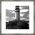 Lighthouse In The Field, Highland #3 Framed Print