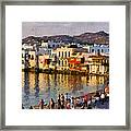 Little Venice In Mykonos Island #1 Framed Print