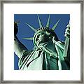 Low Angle View Of Statue Of Liberty #3 Framed Print