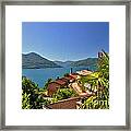 Panoramic View Over An Alpine Lake #3 Framed Print