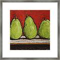 3 Pears Framed Print