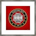 31st Degree - Inspector Inquisitor Jewel On Red Leather Framed Print