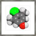 Chloroxylenol Antiseptic Molecule #4 Framed Print