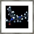 Fentanyl, Molecular Model Framed Print