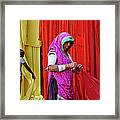 India, Rajasthan, Sari Factory #4 Framed Print