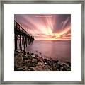 Long Exposure Sunset At The Oceanside Framed Print