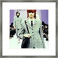 Model On A Runway For Anna Sui #4 Framed Print