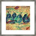 4 Pears Mosaic Framed Print