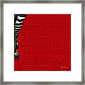 4-piece Set Zebra Rear View On Red 4-of-3 Framed Print