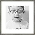 4 Years Old Singing Part Of Passenger Framed Print