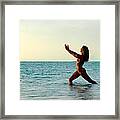 4125 Nude Yoga At Sunrise Framed Print