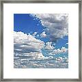 Blue Sky With Cumulus Clouds, Artwork #5 Framed Print