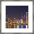 Chicago Skyline With Cubs World Series #5 Framed Print