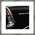57 Black Chevrolet Framed Print
