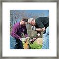 Volunteers Building Raised Beds #6 Framed Print