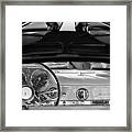 1955 Mercedes-benz Gullwing Dashboard - Steering Wheel #7 Framed Print
