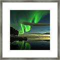 Aurora Borealis On Iceland #7 Framed Print