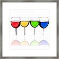 Colorful Wine Glasses #7 Framed Print