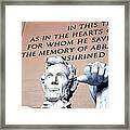 Lincoln Memorial #7 Framed Print