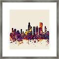 Chicago Illinois Skyline #8 Framed Print