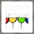 Colorful Wine Glasses Framed Print