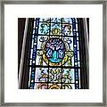 Stained Glass Church Of Saint Agnes Framed Print