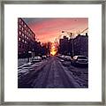 A Bedstuy Sunset Framed Print