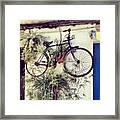 A #bike On A Wall. #street #art #palma Framed Print