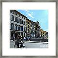 A Bike Ride In Florence Framed Print