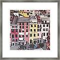 A Bird's Eye View Of Cinque Terre Framed Print