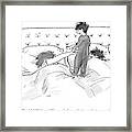 A Child Jumps On His Parents' Bed Framed Print