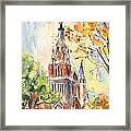 A Church In Our Street In Budapest Framed Print