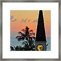 A Clock Tower At Sunset On Maui, Hawaii Framed Print