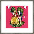A Couple In Period Costume Framed Print