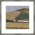 A Farm Among Hills Framed Print