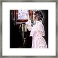 A Ghost In The Clock Framed Print